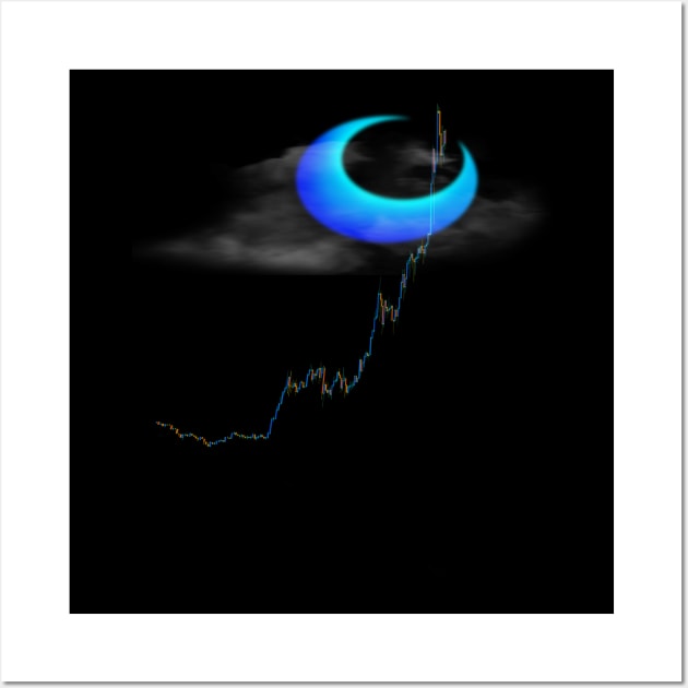 Bitcoin Moon Shot 2021 Wall Art by Destro